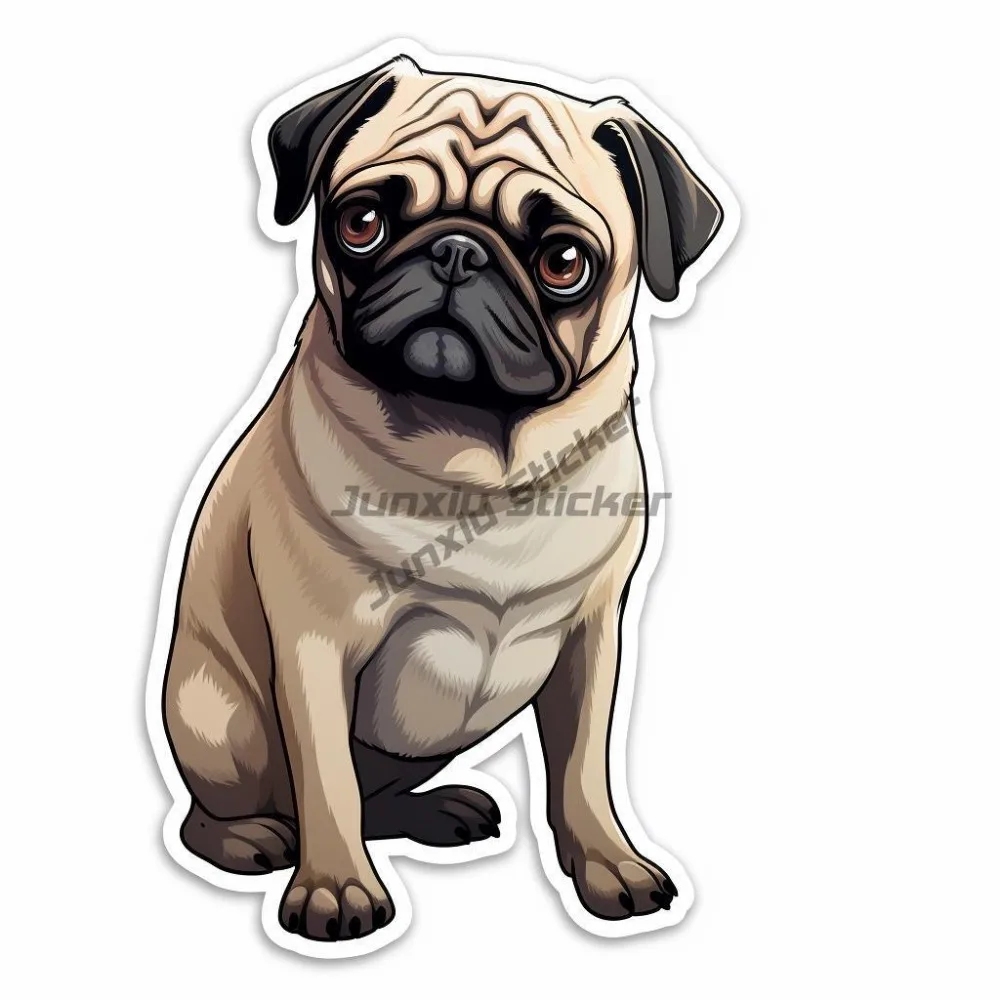 

Pug Dog Vinyl Decal Sticker for Car, Laptop, Tumbler and More.Scratch-proof Exterior Decorative Aquarium Accessories