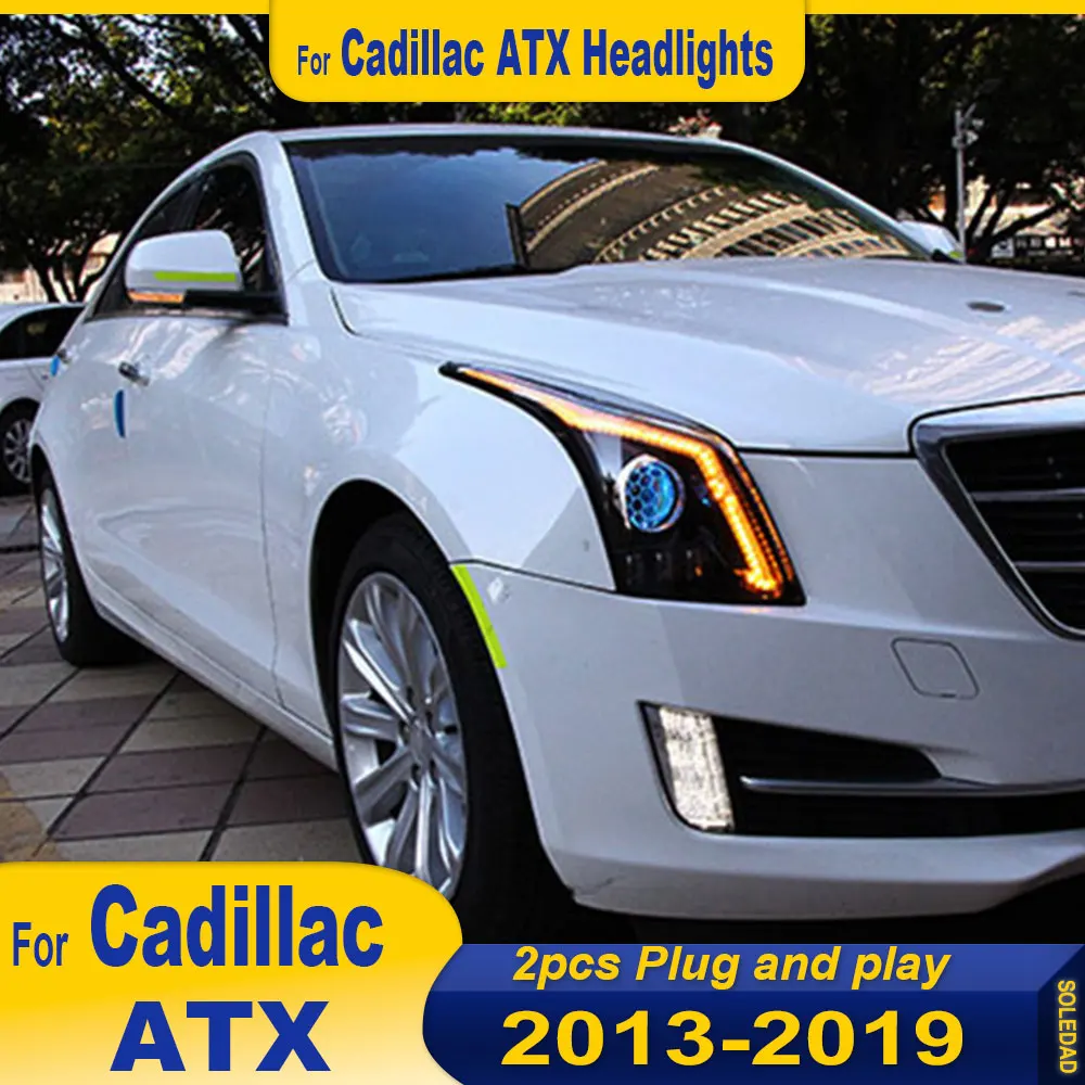 

Car Headlights For Cadillac ATS 2013-2019 Accessories Modified Led Front DRL Turn Signal Lights Headlamp Assembly