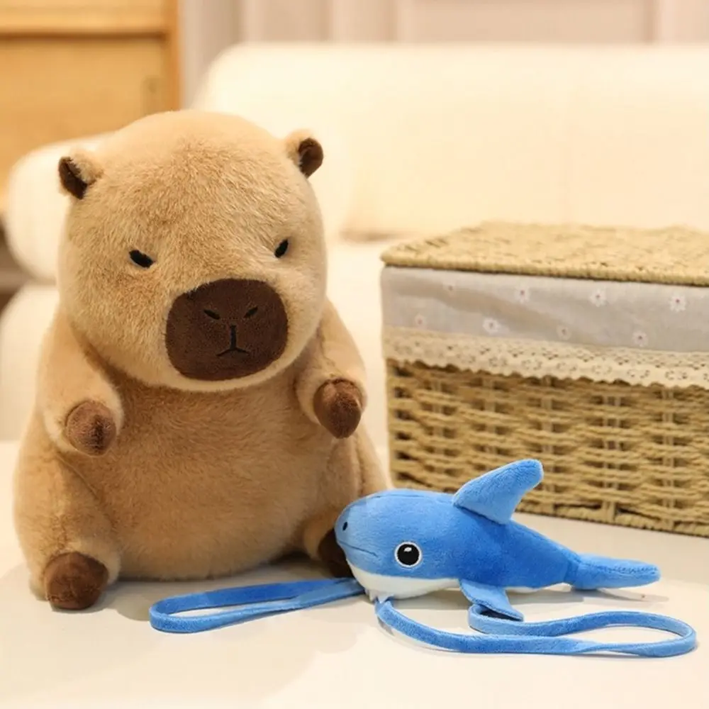 

Flower Hat Capybara Plush Toy Doll Animal Soft Simulation Capybara Toy PP Cotton 20/30/40cm Stuffed Capybara Doll Birthday Gifts