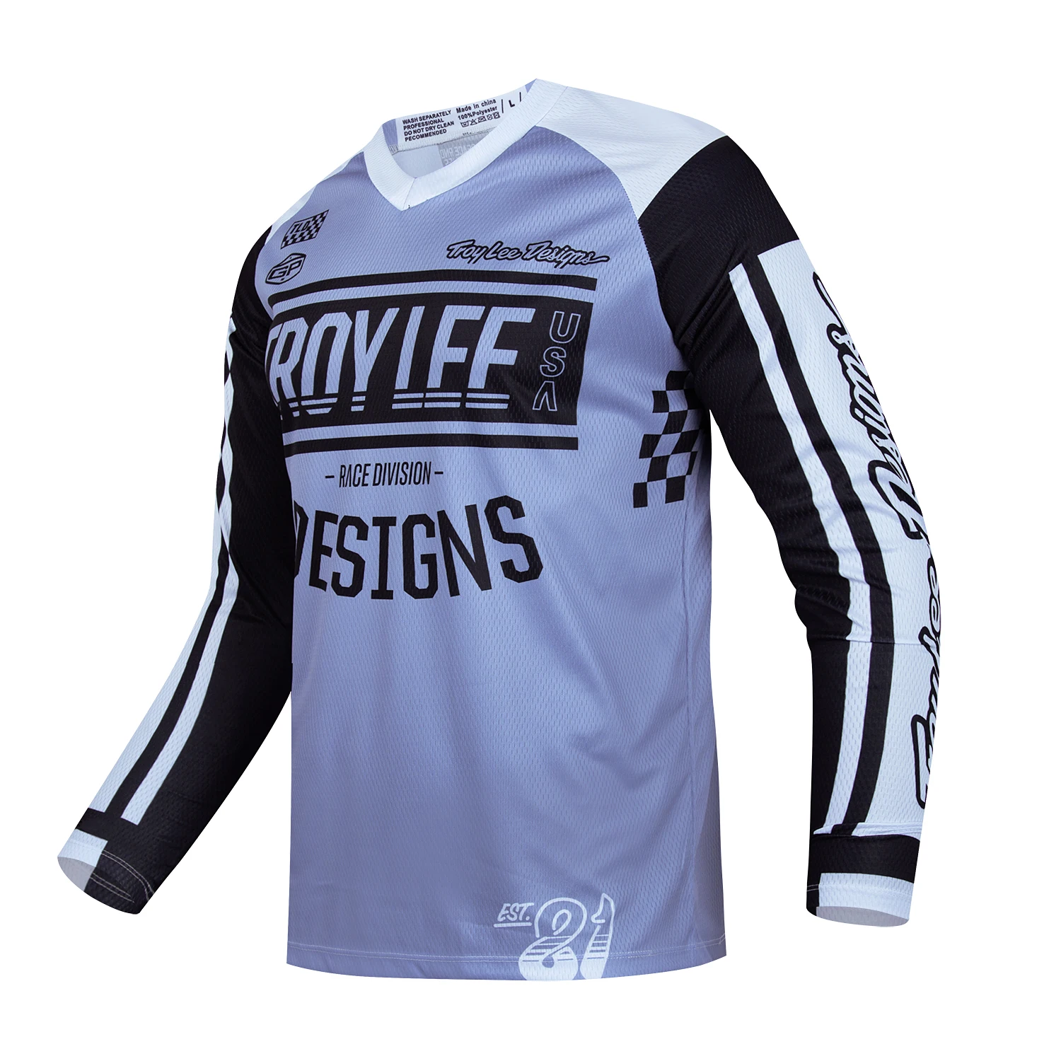 Motorcycle Jersey Quick Dry Mountain Bike T-Shirt Long Sleeve Downhill Jersey MTB Jersey Camo Breathable