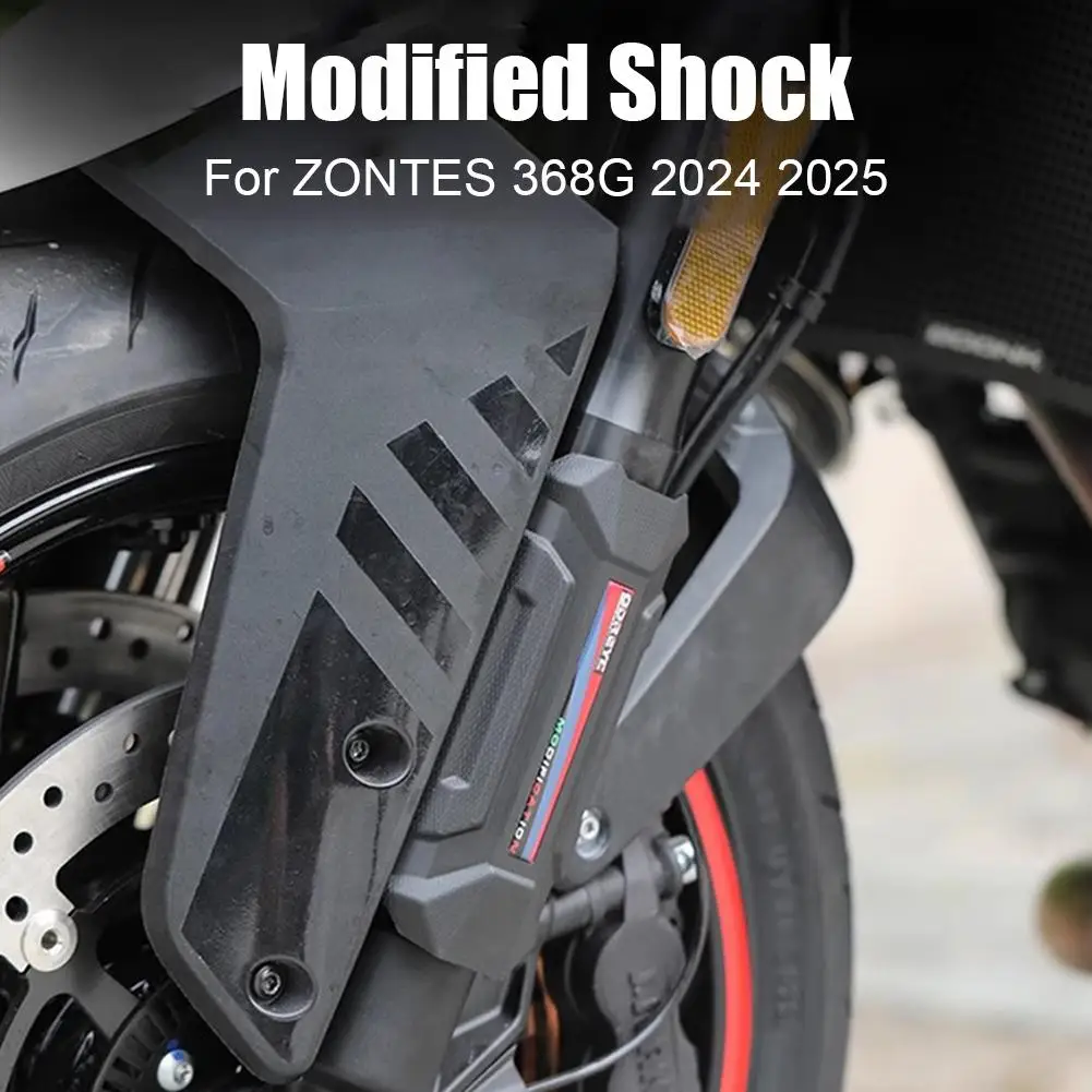 For ZONTES 368G 2024 2025 Motorcycle 368 G Front Fork Guard Shock Absorbing Protective Shell Cover Damping Strip Mudguard Fender