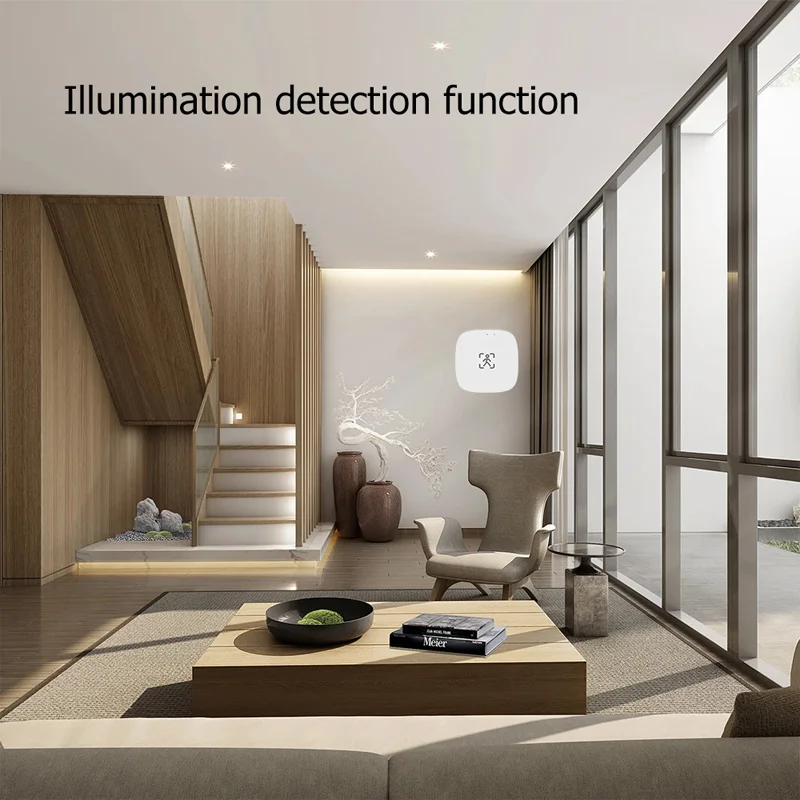 Mini Zigbee Tuya WIFI Human Presence sensor de movimento Milimeter Radar Wave tech Luminance/Distance/ Fretting Detection