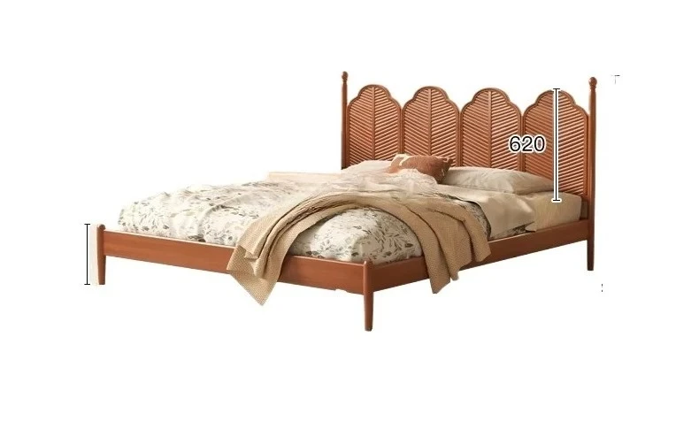 

Кровать из массива вишневого дерева во французском стиле, китайский стиль, 1 м, 5, черная американская двуспальная кровать в стиле ретро, шлюбная кровать 1,8