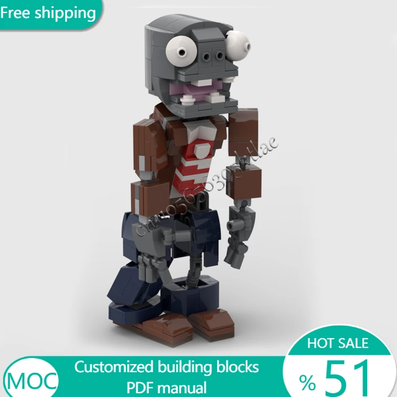 293 PCS Trees Basic Zombie MOC Customize Modular Building Block Educational Creative Design Popular DIY Boys Toy Christmas Gift