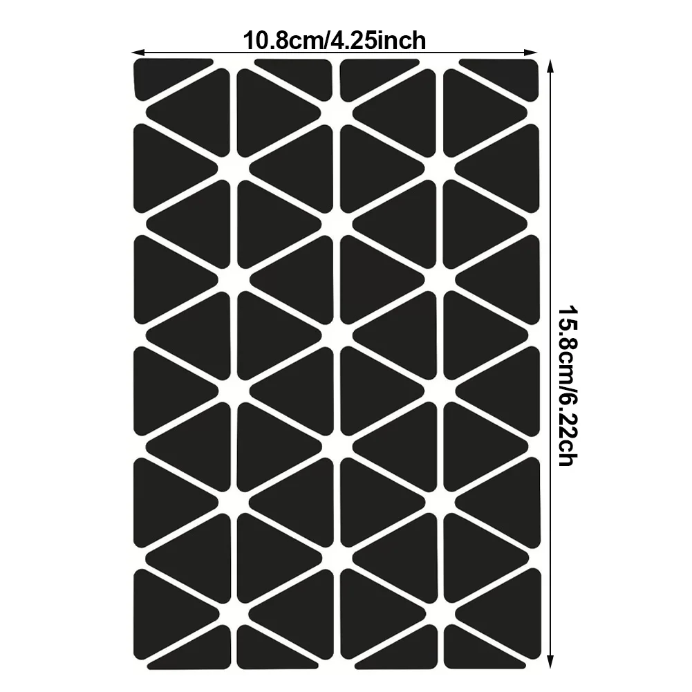 Car Door Reflective Warning Stickers, Black Triangle Oval Waterproof Removable Safety Decals
