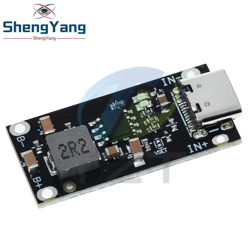 TZT Type C USB Input High Current 3A Polymer Ternary Lithium Battery Quick Fast Charging Board IP2312 CC/CV Mode 5V To 4.2V