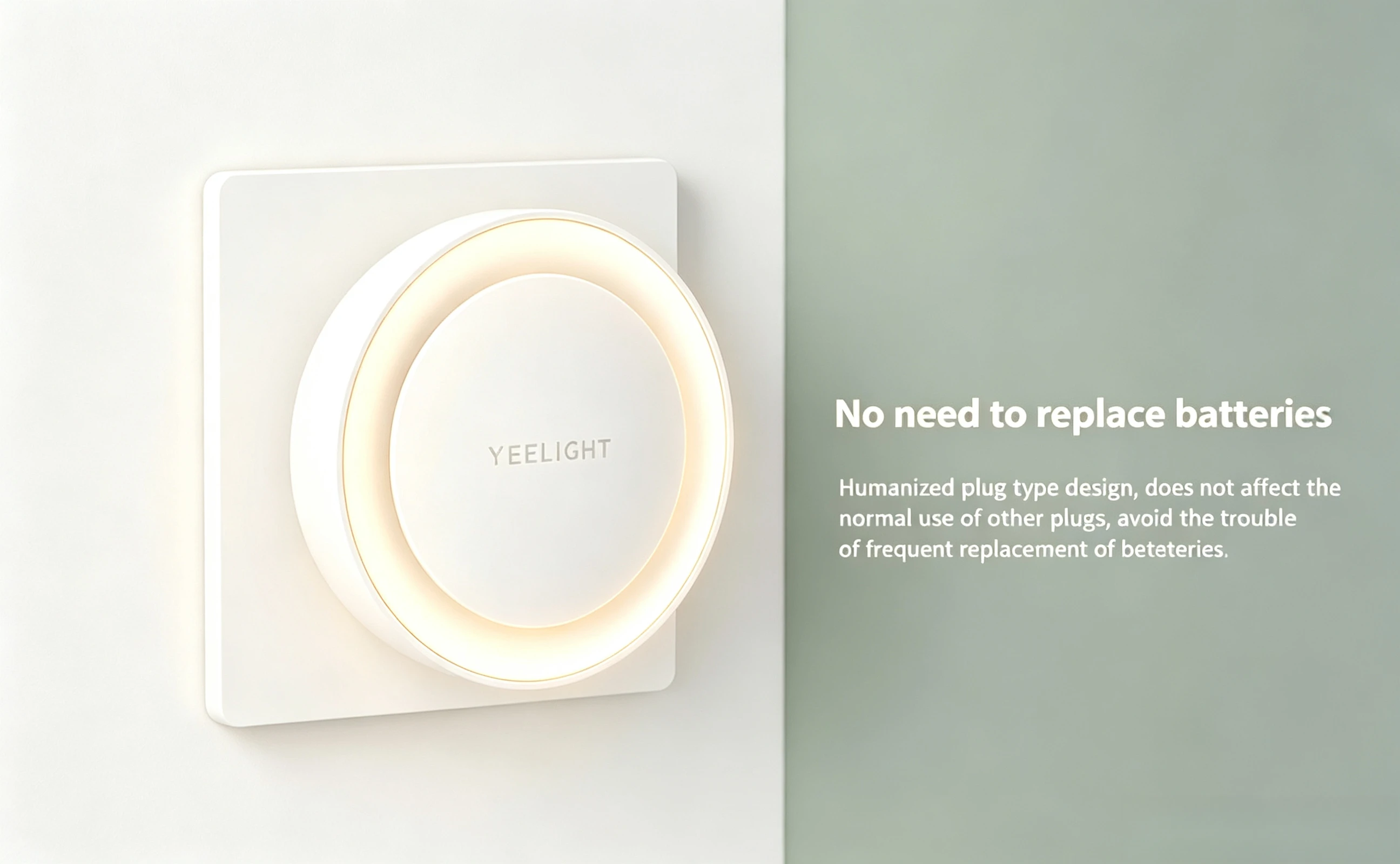 Yeelight Smart Night Light Intelligent Recognition Energy Saving Lighting Low Power Consumption Light Sensor EU Plug