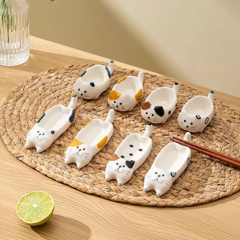 Ceramic Bowls Cat Plates Dipping Sauce Bowls Sauce Dishes For Seasoning Soy Sauce Vinegar Snack Appetizers Kitchen Tableware