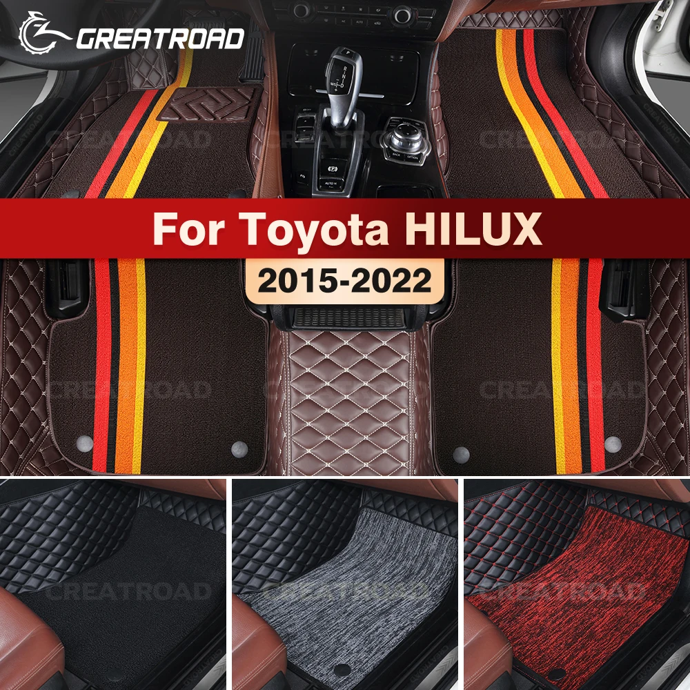 

GREATROAD для Toyota HILUX 2015-2022 двухслойные автомобильные коврики аксессуары для интерьера авто ковер на заказ