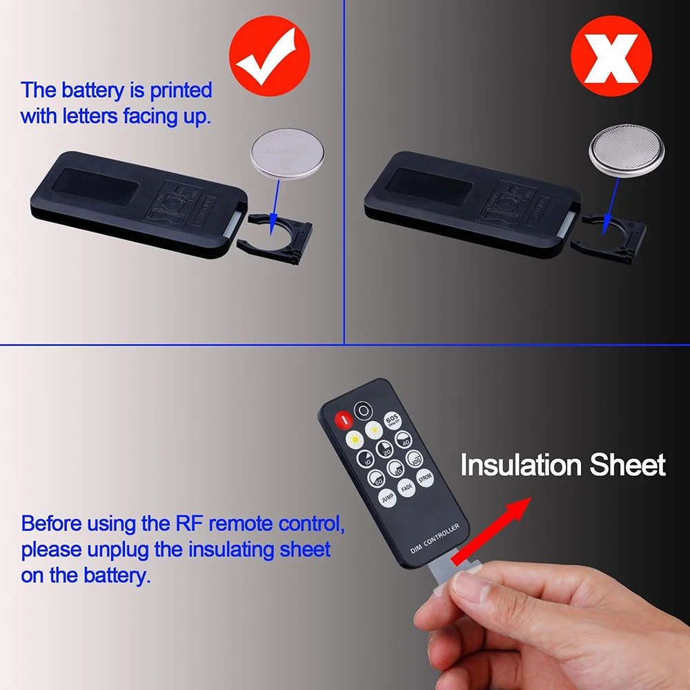 DC5-24V 30A RF LED Dimmer Dimming Controller Wireless Control Through The Knob to Adjust Brightness for LED Single color Strip