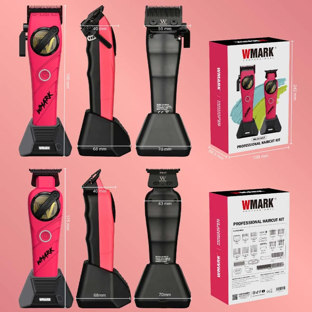 2026 NEW WMARK HAIR CLIPPER PROFESSIONAL,Hair clippers for barbers