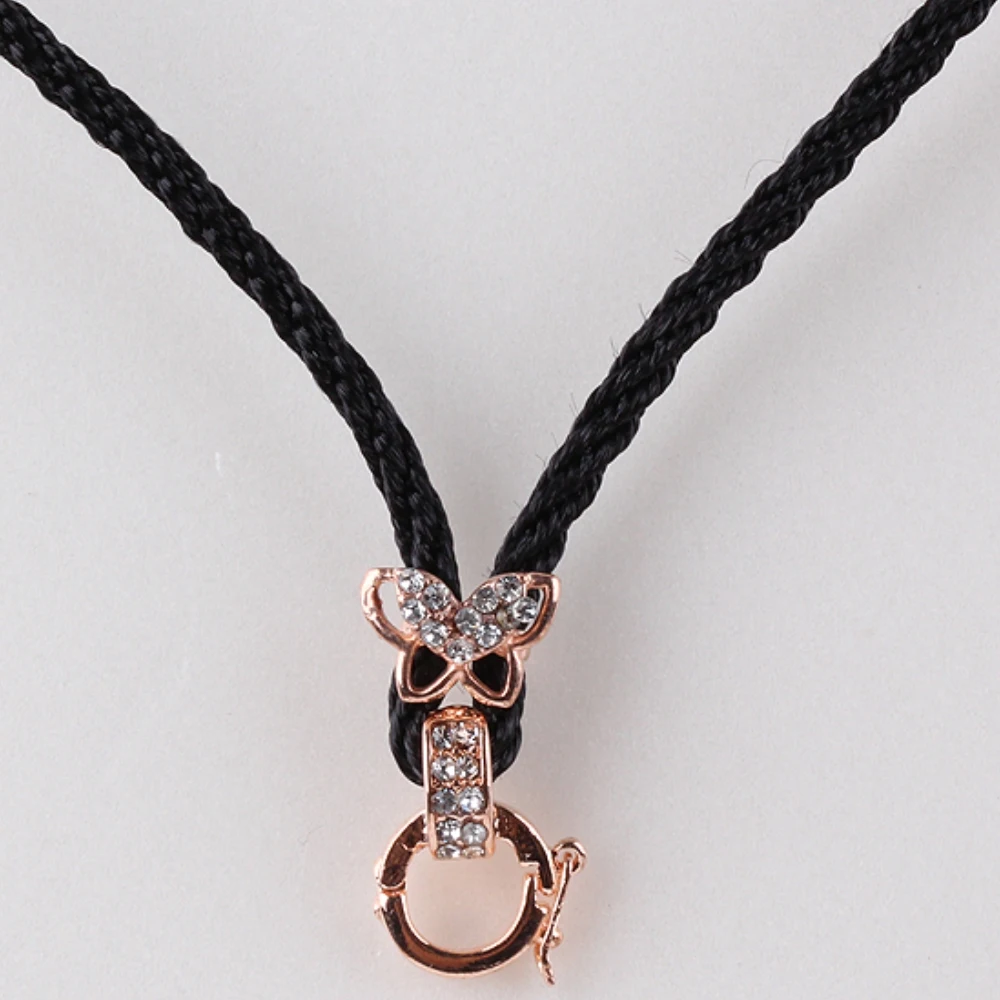 

1PC Adjustable Rose Gold Animal Hand Woven Semi-Finished Universal Buckle Necklace Hanging Rope, Suitable For Various Pendants