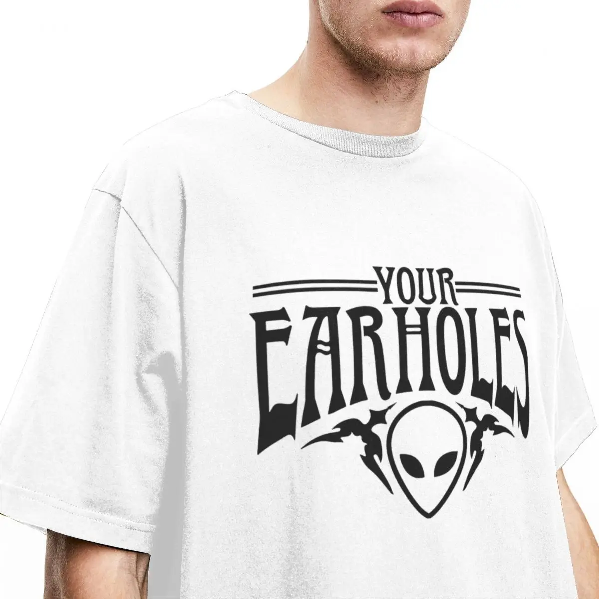 Your Earholes Band Logo Men Women T Shirt Rock Music Funny Tees Short Sleeve Crew Neck T-Shirt 100% Cotton Graphic Printed Cloth