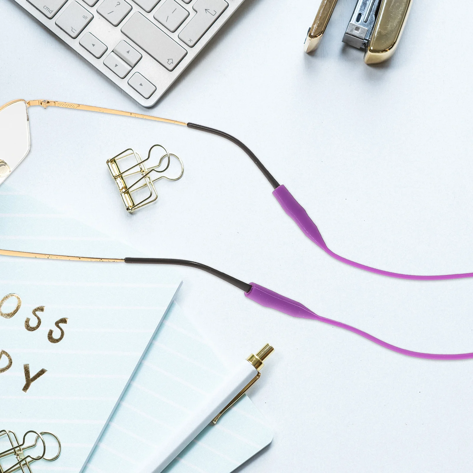 

4Pcs Anti-Slip Glasses Strap Holder Premium Silicone Eyeglass Chain for Reading Sunglasses Outdoor Sports Hiking Fishing Biking