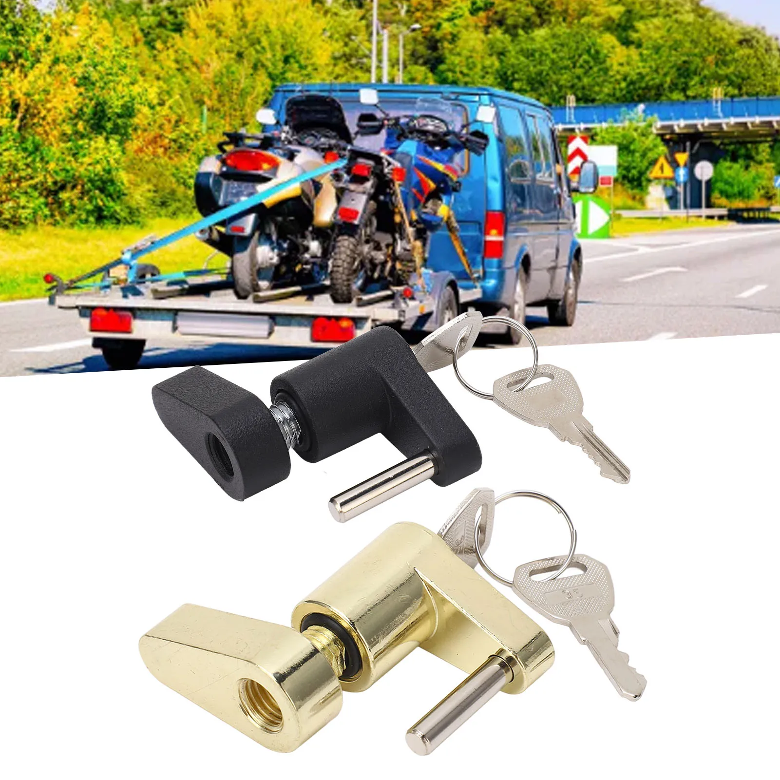 

Trailer Tongue Coupler Lock Heavy Duty Anti Theft Versatile Coupler Lock for RVS Trucks Toolbox Trailer Tongue Coupler Lock