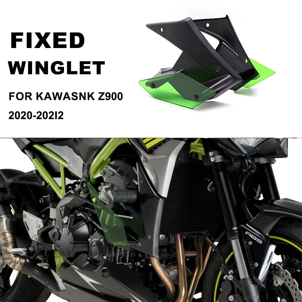 

For Kawasaki Z900 Z 900 2020-2024 2023 Motorcycle Parts Side Downforce Naked Spoilers Winglet Fixed Wing Winglet Fairing Wing