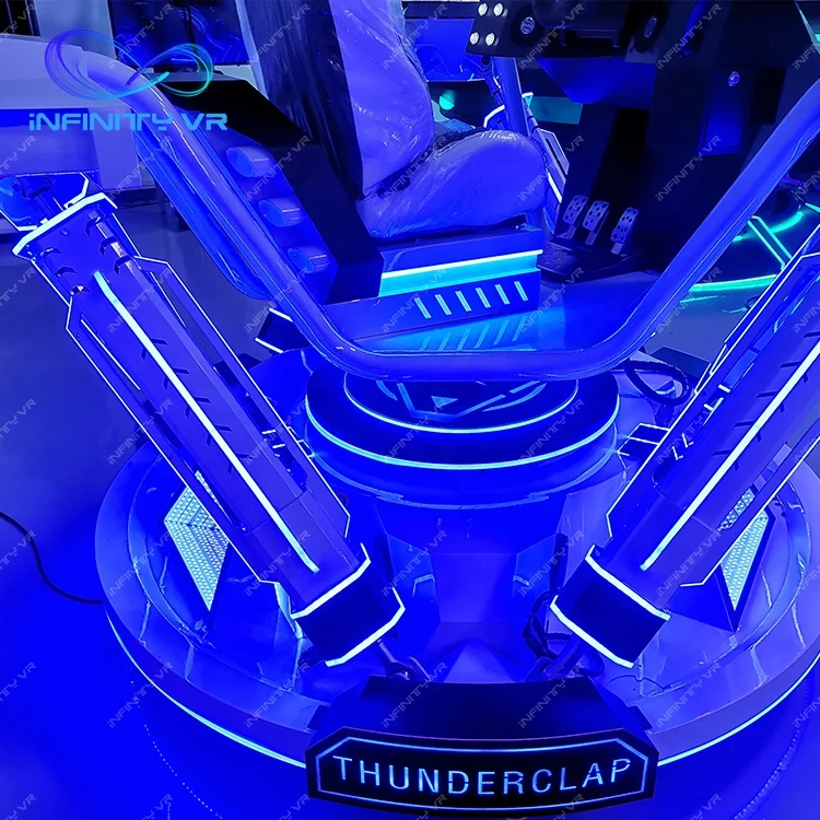 Kinderen en volwassenen 3 schermen 6Dof Vibration Motion Seat Cockpit Sim Racing Game Machine Driving Simulator te koop