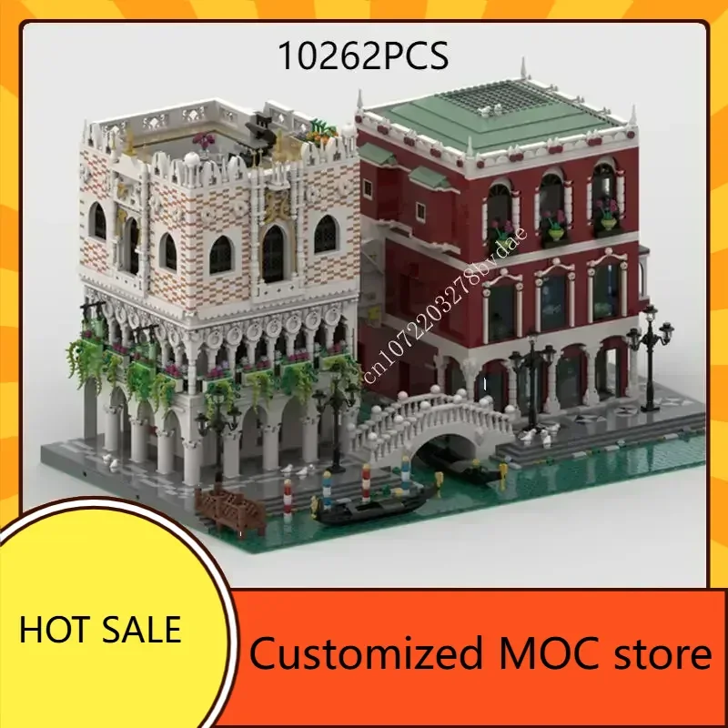 

Венецианские палацы MOC Holiday Streetview Пазлы CityArchitecture Creative CityArchitecture Рождество DIYA Сборка Игрушка на день рождения Подарок