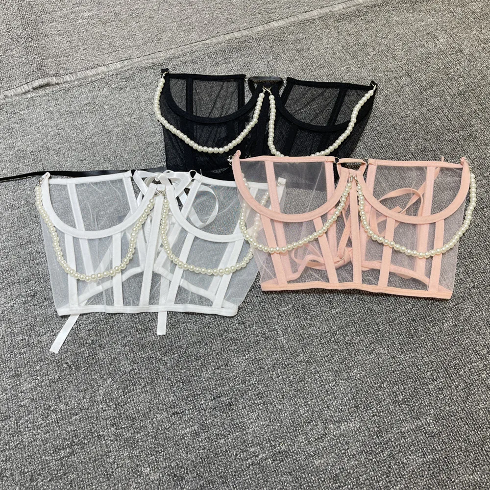 

SummerSleeveless Top Off Shoulder Fashion Sexy Corset Crop Tops Vest Female Backless Bustier Top