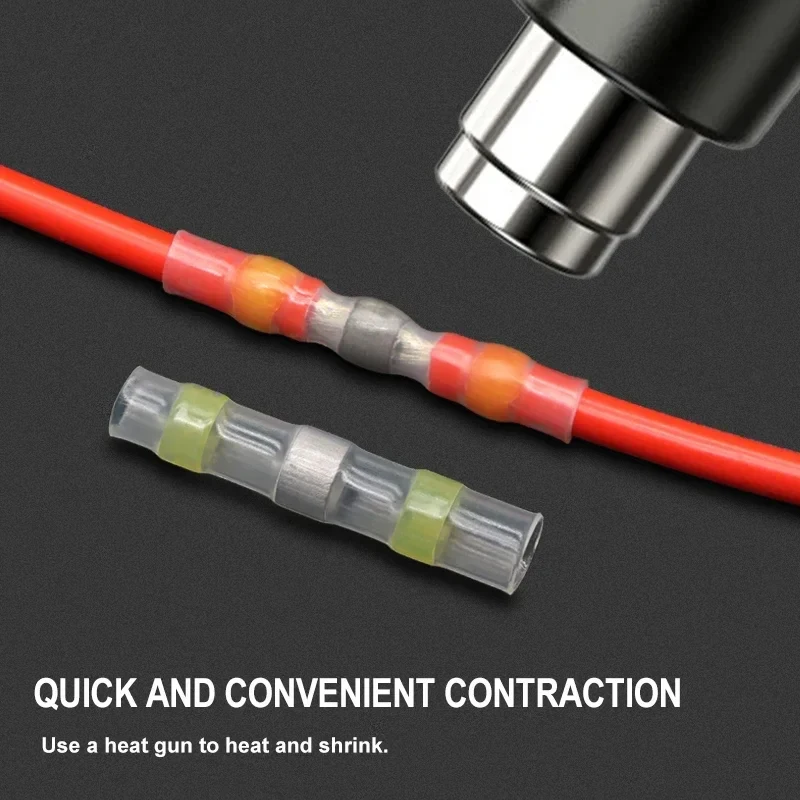 Boxed Solder Seal Wire Connectors Kit Heat Shrink Butt Terminals, Waterproof Insulated Electrical Wire Splice Connector image 4