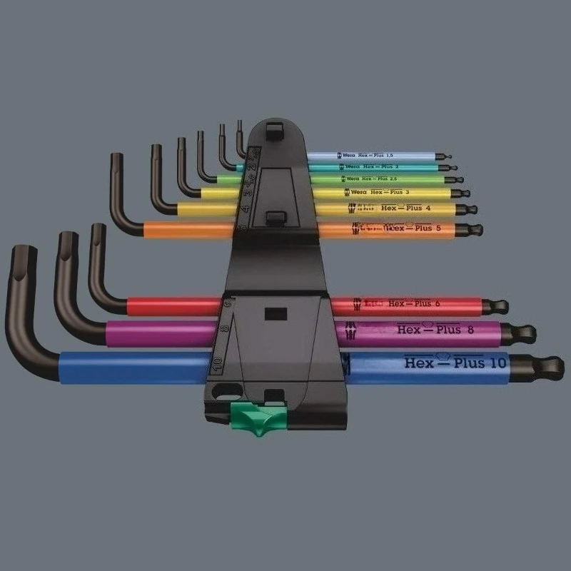 أدوات 05073593001 950 SPKL/9 SM N SB مجموعة مفاتيح سداسية طويلة ARM، مقاس واحد