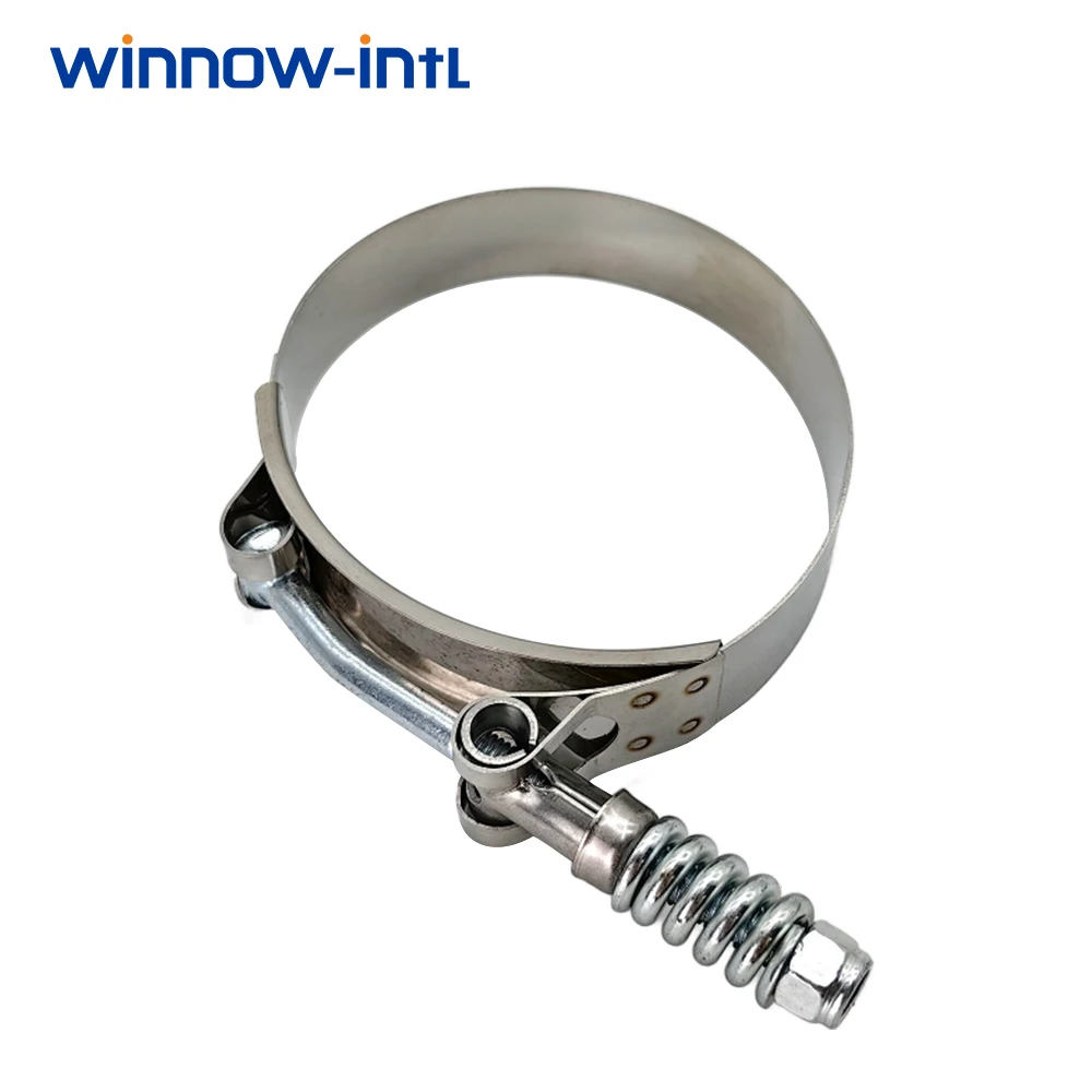 76-91 mm Stainless Steel T Type Pipe Clamp With Spring T-Bolt Pipe Clip Clamps Intake Turbo Exhaust Intercooler Silicone Coupler