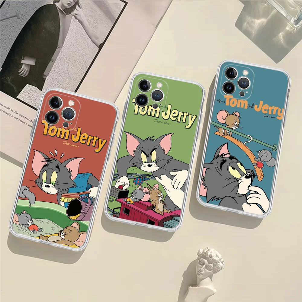 

T-TOMES-A-AND-J-JERRYES Mousepad Silicone Soft for iphone 16 15 14 13 12 11 Pro Mini XS MAX Plus X Cover