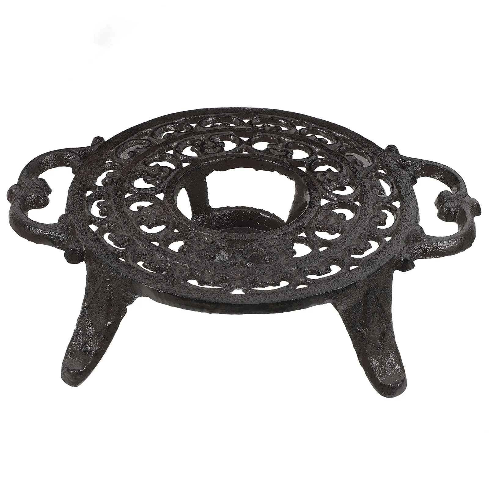 

Cast Iron Teapot Tripod Heavy Duty Decorative Holder for Hot Food Coffee Milk Tea Hotel Home Accessories Portable Stove