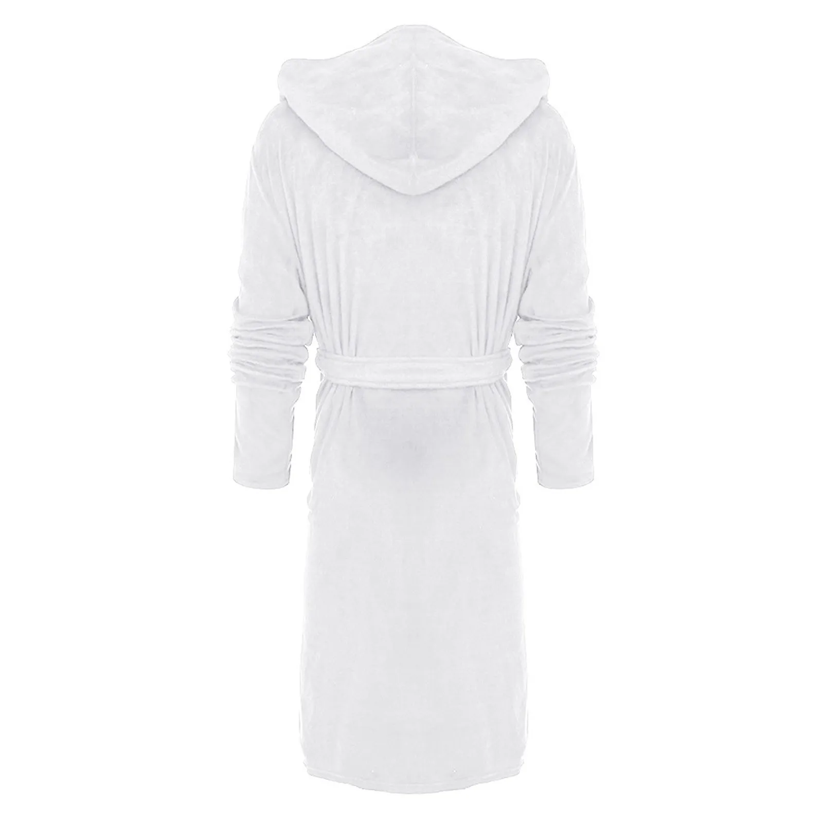 Cozy Men Bathrobe Knee-Length Plush Bathrobe Long Sleeve Men Winter Warm Lengthened Plush Shawl Bathrobe халат мужской