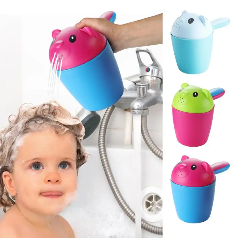 Baby Rinse Cup For Bath Ergonomic Handle Bath Water Pourer Shampoo Rinse Cup Shampoo Scoops Sprinkler Bath Water Bailer Baby