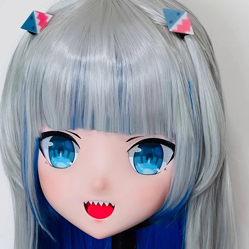 Blocco completo della fascia Personalizza la bambola Crossdress completa Personaggio dei cartoni animati femminile/ragazza Kig Cosplay Maschere Kigurumi anime giapponesi