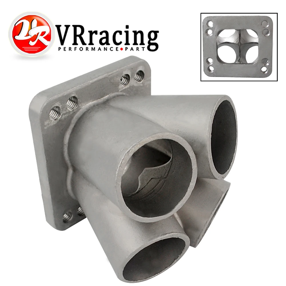 VR - Cast Stainless Steel 4-1 Turbo header manifold Merge collector T3 T4 with T3 Flange VR-THM01-4