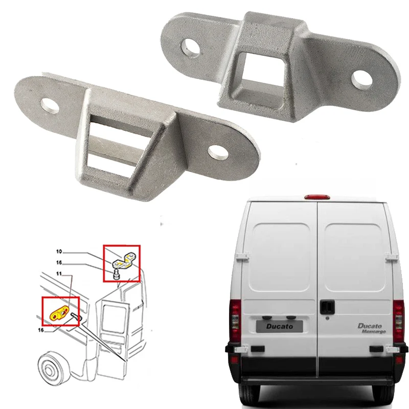 2x guide locking button rear door top bottom for FIAT Ducato II  Daily PEUGEOT BOXER  CITROEN JUMPER 1303898080,  1303896080,