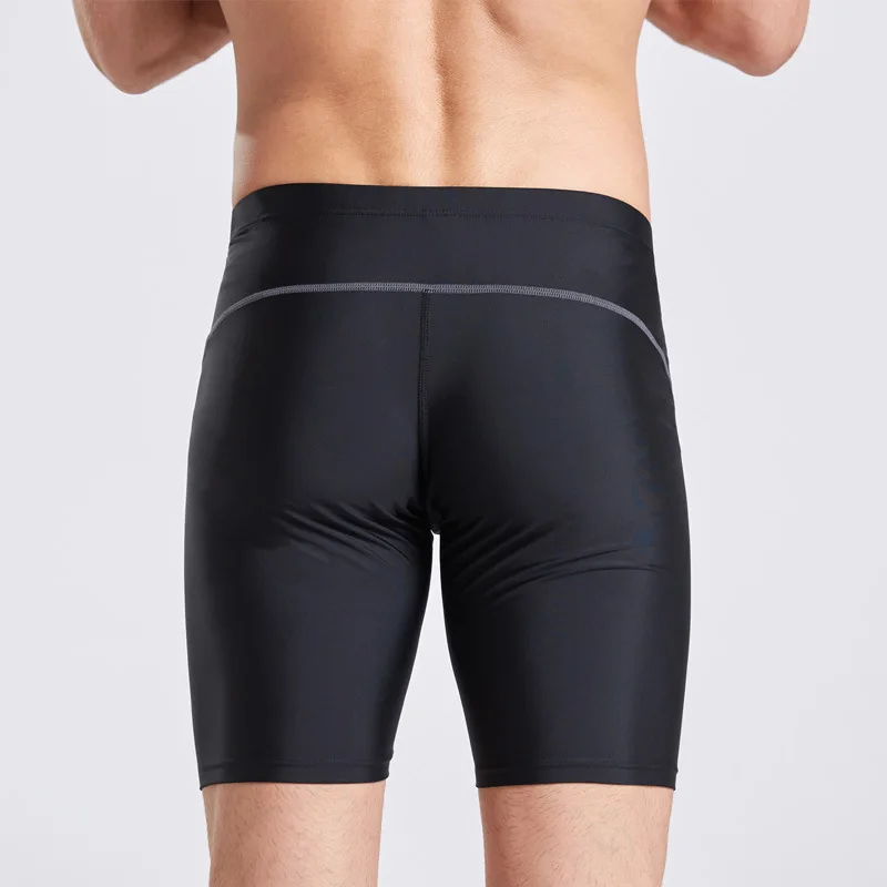 trunks for men, anti-embarrassment five-point trunks, quick-drying, racing men's mid-leg professional training trunks D22008