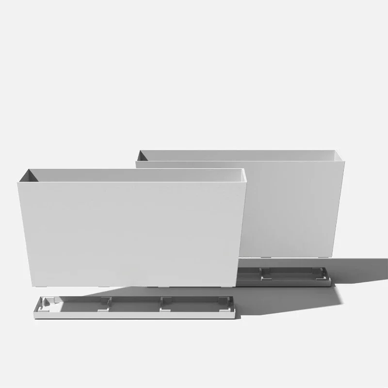 ترويج المنتج الجديد لزراعة حوض طويل (أبيض، 39 بوصة - عبوتان مع صواني صحن)