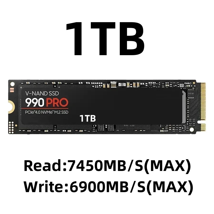 M.2 990 PRO NVMe SSD PCIe Gen4 Hochleistungs-Interne-Laufwerke 2TB 4TB Speicher-Upgrade für PS5 Desktop Laptop