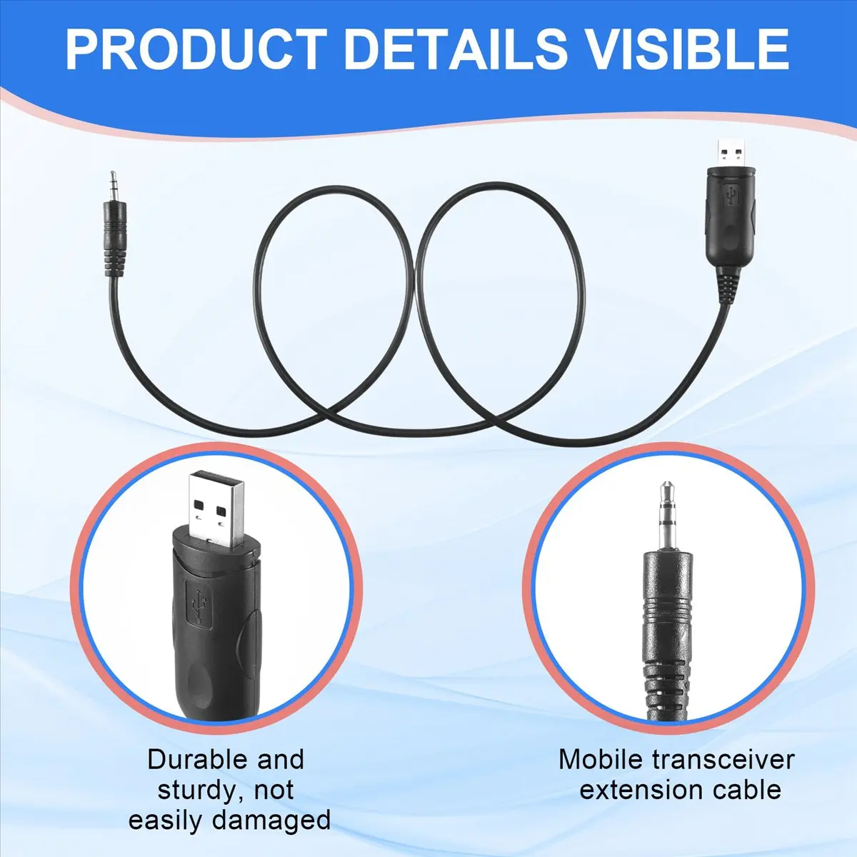 كابل برمجة USB ثابت لجهاز الإرسال والاستقبال المحمول QYT KT-8900R، KT-8900D، KT-7900D #1