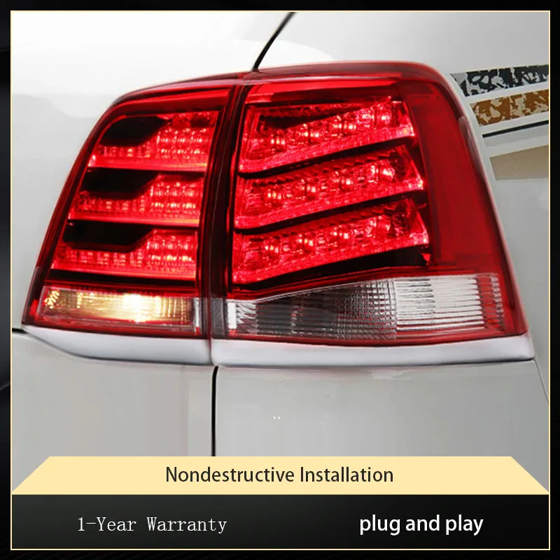 Car Light For Toyota Land Cruiser 2008-2015 FJ100 New Upgrade LED DRL Taillight Rear Tail Lamp Auto Signal Accessories