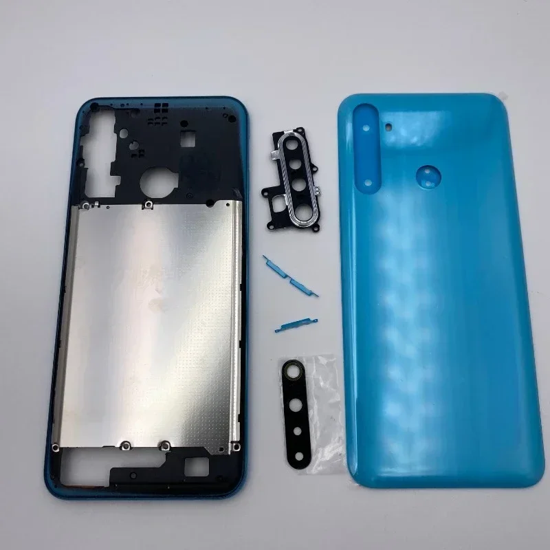 Phone Full Housing Middle Frame Battery Back Cover Case Panel Replacement Parts for Oppo Realme 6i RMX2040