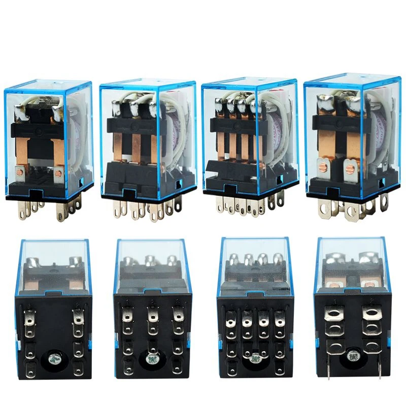 1PCS MY4NJ HH54P LED Indicator Power Relay 4PDT 14Pin DC AC 6V 12V 24V 36V 110V 220V 380V 4NO 4NC Coil Relay MY4 Switch