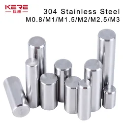 1000Pcs M0.8 M1 M1.5 M2 M2.5 M3 304 Stainless Steel Cylindrical Pins Positioning 3-60mm Non-Standard Size Locat Parallel Pin