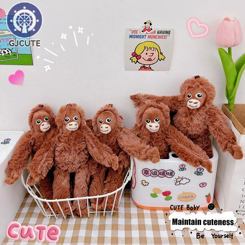 Soft Stuffed Gorilla Doll Lovely Orangutans Plush Toys Cute Monkey Animal Pendant Key Ring Girl Boy Birthday Christmas Gift