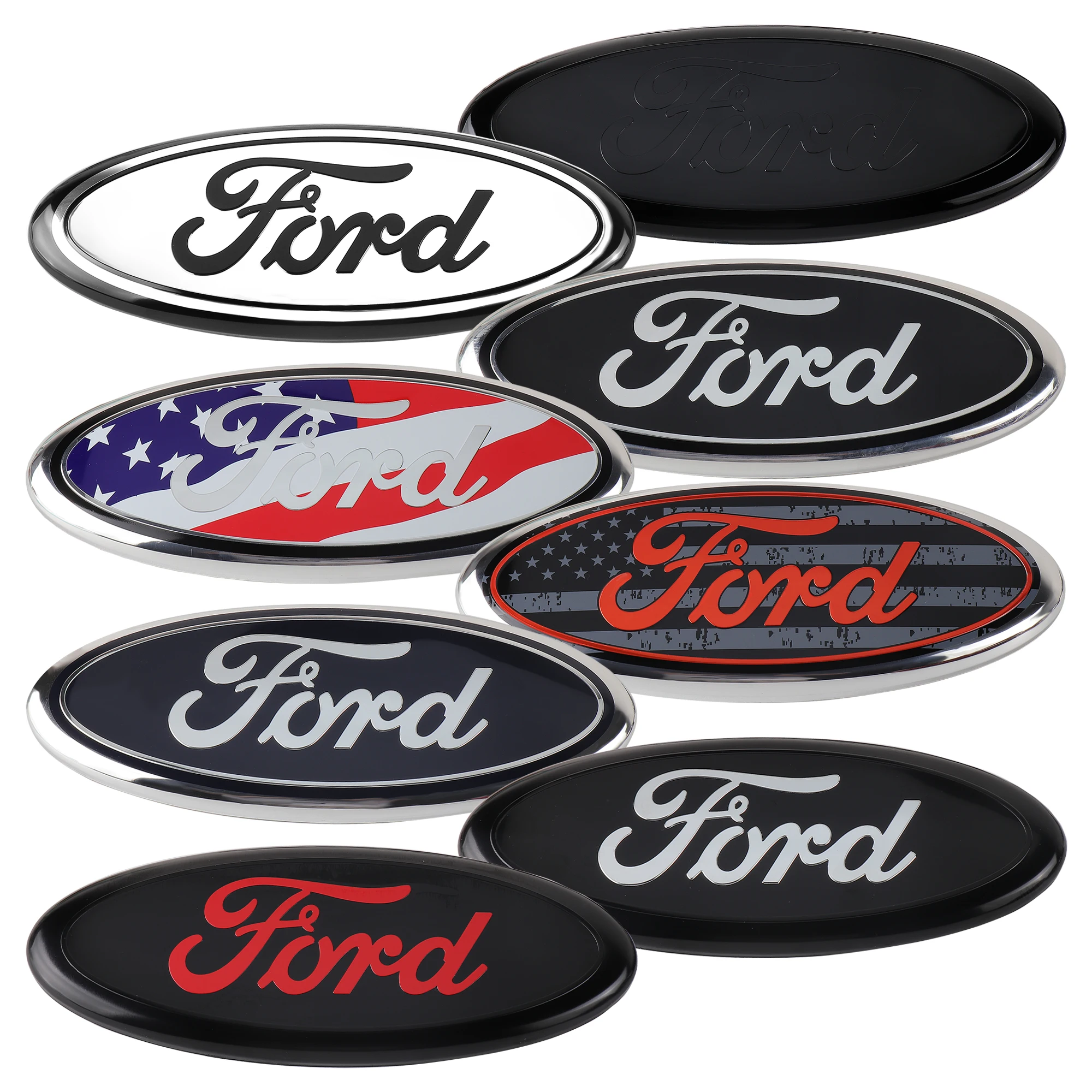 Emblème de coffre et logo de calandre avant de remplacement pour Ford Edge, Fusion, Mustang, Explorer, F-150, Taurus, Escape, Kuga, Ecosport