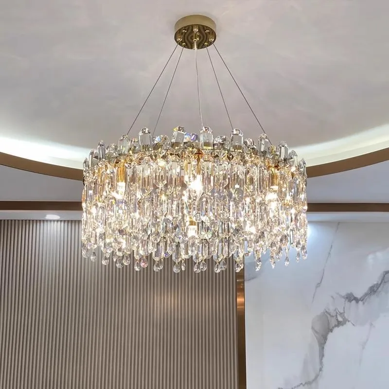 High end K9 crystal chandelier restaurant ceiling modern luxury chandelier home decoration lighting fixtures LED gloss