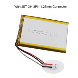 3.7V 5000mAh 18,5wh polimerowe i bateria LiPo 706090 termistor NTC 3 przewody JST 3Pin 1.25mm złącze do moc GPS banku Tablet PC