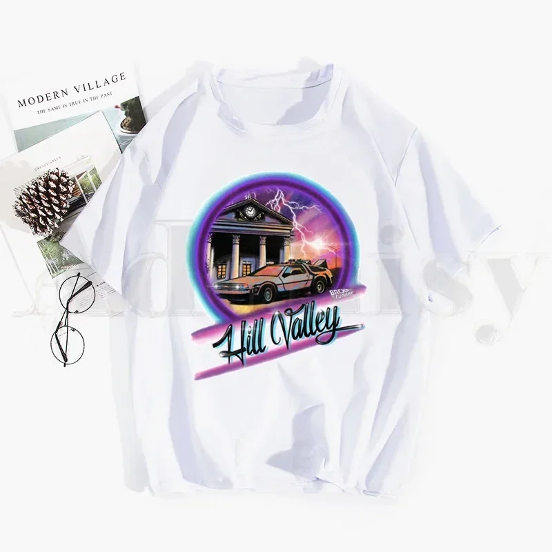 

Рубашка «Назад в будущее», новинка, забавная винтажная мужская футболка с круглым вырезом, футболка с юмором, подарок, уличная одежда с юмором