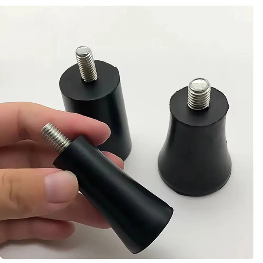 4/20Pcs Rubber Adjustable Feet Pad With Screw Table Chair Balck Leveling Foot Pad Furniture Leg Anti-shock Protection M6- M12