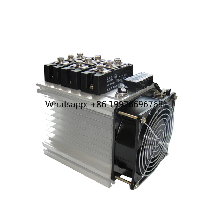 

Thyristor Module Single Phase Half Control MFC200A1600V 3pcs MFC with Heatsink and Fan MFC200A Set