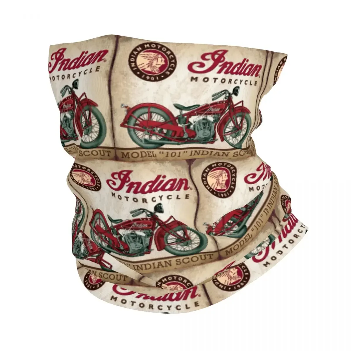 Motorcycle Motor Old Indians Never Die Bandana Neck Cover Printed Mask Scarf Headband Cycling Unisex Adult Washable