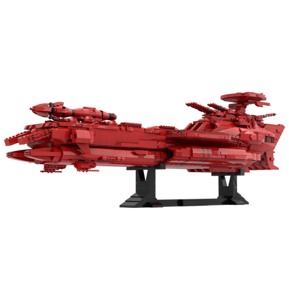 MOC Deusura III Astro Battle Carrier Model Building Blocks Space Battleship Yamato Ship DIY Bricks Vessels Toys Gift Kids Adult